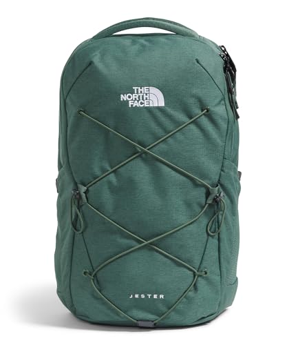 The North Face Women's Jester Everyday Laptop Backpack - Commuter Travel Bag, Laptop Sleeve, Water-Repellent, Duck Green Dark Heather, One Size