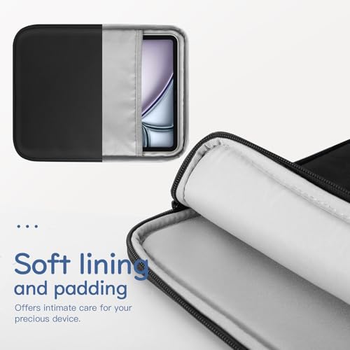 Image of Dadanism 13 Inch Tablet Sleeve Bag Carrying Case for iPad Pro 13 inch M5 /M4 2025 /2024, iPad Air 13 inch M4 /M3 2026 /2025, iPad Pro 12.9 inch, Galaxy Tab S10+ /S9 FE+ /S9+ 12.4 inch, Remarkable Paper Pro 11.8 inch, Black