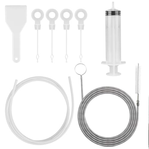 BZTT 8 PCS Refrigerator Drain Cleaning Tool - Fridge Water Line Cleaner Kit with Long Tube Brush Cleaner Water Dispenser Cleaning Kit