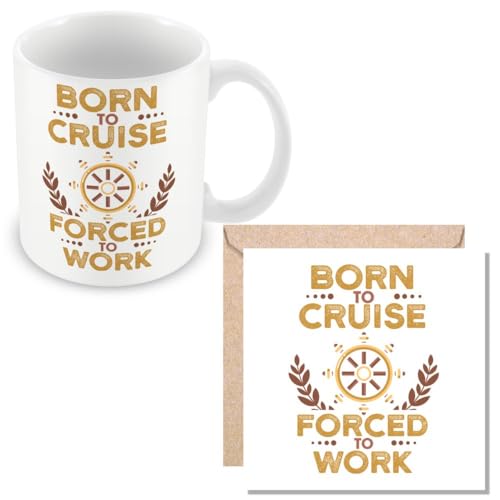 MUGGZ Gift Mug & Card for Cruising Holiday - Born to Cruise 