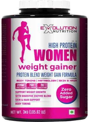 Evolution Nutrition Women High Protein and Calories Women Weight Gainer |Weight Gainer powder for Increase Breast Muscle, Weight Gain and Mass Gain for Women (Pack of 1) (Strawberry, 3KG) Evolution Nutrition Women High Protein and Calories Women Weight Gainer |Weight Gainer powder for Increase Breast Muscle, Weight Gain and Mass Gain for Women (Pack of 1) (Strawberry, 3KG)