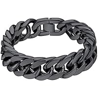 ChainsHouse Pulsera Hombre de Metal 23cm 8mm, Pulsera Muñeca