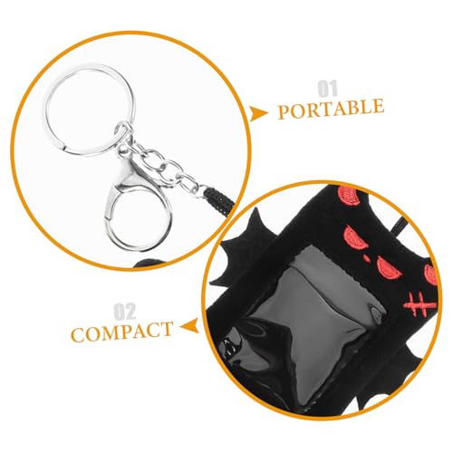 DOITOOL Plush Photocard Holder Keychain Cute Winged Design for Displaying Cards for Students and Fans Soft and Versatile Accessory for Everyday Use3