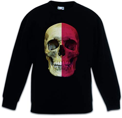 Sweat-shirt enfants au design exclusif Monaco Skull pullover noir en maille douce