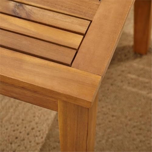 Noble House Hampton 3 Piece Outdoor Wood and Wicker Conversation Set in Mocha