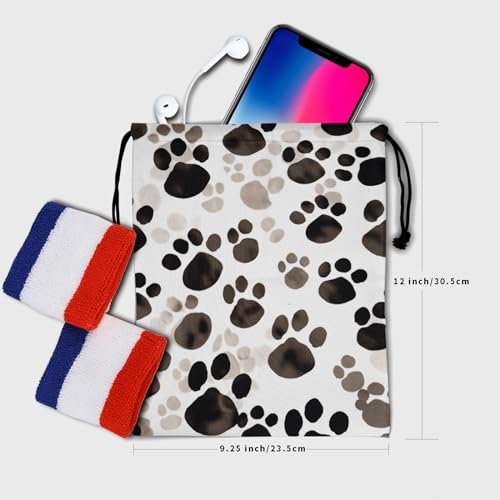 Image of Nerxy Black Paw Gymnastics Grip - Paw Grip for Gymnasts & Pets, Adjustable String Bag