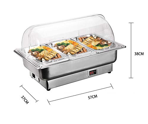 Aprilhp Speisewärmer Chafing Dish Warmhaltebehälter Speisenwärmer Wärmebehälter Buffetwärmer Warmhaltegerät Edelstahl… – Bild 3