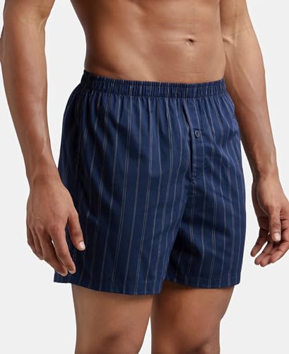 Image of Jockey 8222 Men's Super Combed Mercerized Cotton Woven Printed Inner Boxers with Ultrasoft and Durable Inner Waistband (Pack of 2)