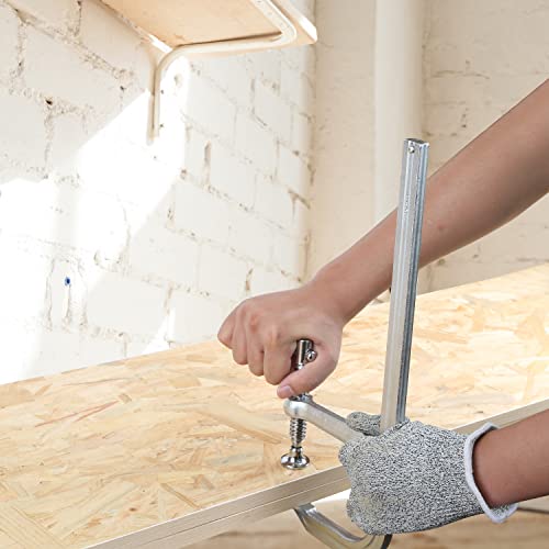 Prostormer Bar Clamps, 2-Pack 12-Inch Sliding Head Steel Bar Clamp, Multifunctional Rotating Pad, Quick Adjustment, Great For Woodworking And Metalworking #TOP6