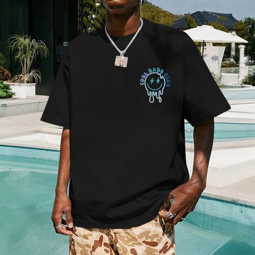 Dad Shirt Cool Dads Club Tshirt for Men Oversized Daddy T-Shirts Funny Letter Graphic Printed Tees Father's Day Tops2