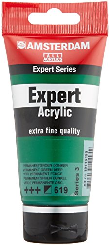 ターレンス アクリル絵具 アムステルダムアクリリックカラーエキスパート パーマネントグリーンディープ T1911-619-0 75ml