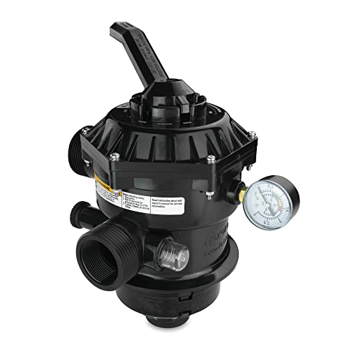 Pureline 1-1/2 Inch 6-Way Clamp Style Replacement Pool and Spa Sand Filter, PL0700, Compatible with Pentair Top Mount Valve Sand Filters Model 262506