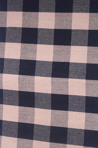 Image of Hornbill Enterprises 100% Pure Cotton Blanket /Single Size Solapur Cotton Chaddar /Bedsheet /Reversible Blanket for Daily use (60x90 inches) Set of 1 (Sandal Black)