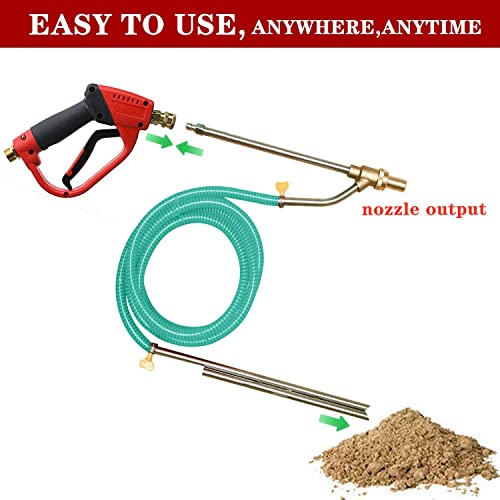 Selkie Pressure Washer Sandblasting Kits - Wet Abrasive Sandblaster Attachment, With Replacement Nozzle Tips,Protect Glasses, 1/4 Inch Quick Disconnect, 5000 Psi #TOP2