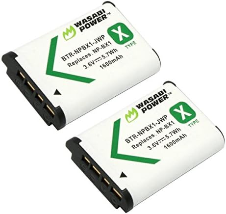 Two Wasabi Power Battery for Sony NP-BX1 and Sony Cyber-Shot DSC-RX100, HDRCX405