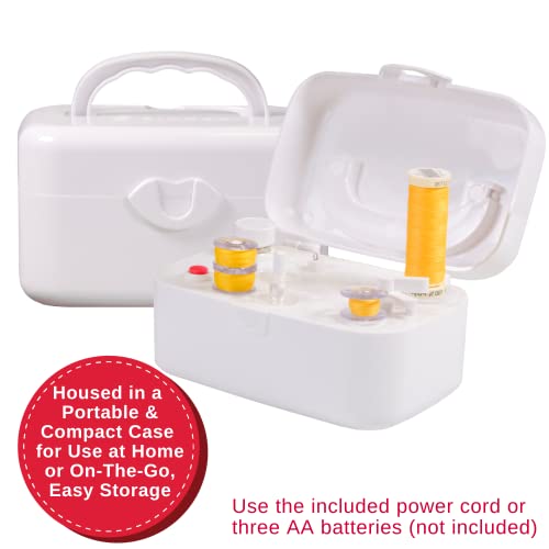 Singer | Bobbin Winder For Sewing Machines - For Class 15 And 15J Bobbins - Simple & Portable - Battery Powered With Included Power Adapter , White #TOP7