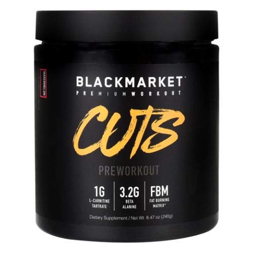 BLACKMARKET CUTS Pre Workout (8.47 Ounce (Pack of 1), Watermelon)