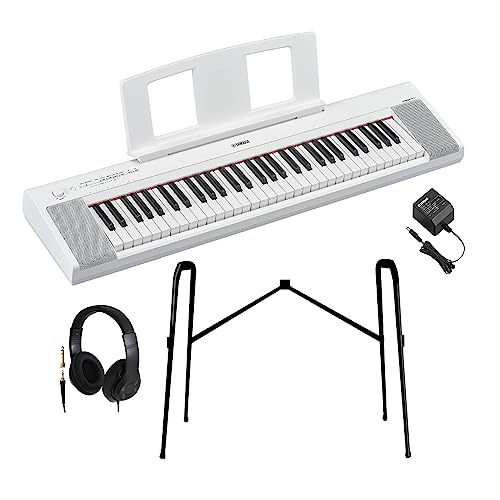 YAMAHA NP-15WH ホワイト キーボード 61鍵盤 ヘッドホン・純正スタンドセット ヤマハのサムネイル