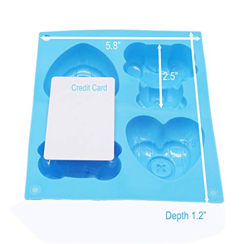 X-Haibei Baby Bear Heart Cake Chocolate Soap Pudding Silicone Mold Pan Kids Gfit #TOP3
