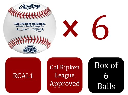 Rawlings | CAL RIPKEN LEAGUE Baseballs | Competition Grade | RCAL1 | Youth/14U | 6 Count - Thumbnail 2