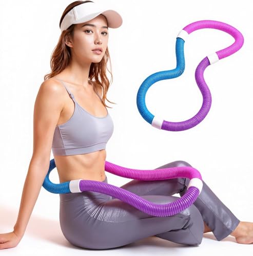 フラフープ ダイエット ウェイト付き ベリー フィットネス PVCソフトスプリングフープ 折りたたみ式 ポータブル 静音設計 フラサークル 脂肪燃焼 筋トレ シェイプアップ 室内/公園用 男女兼用