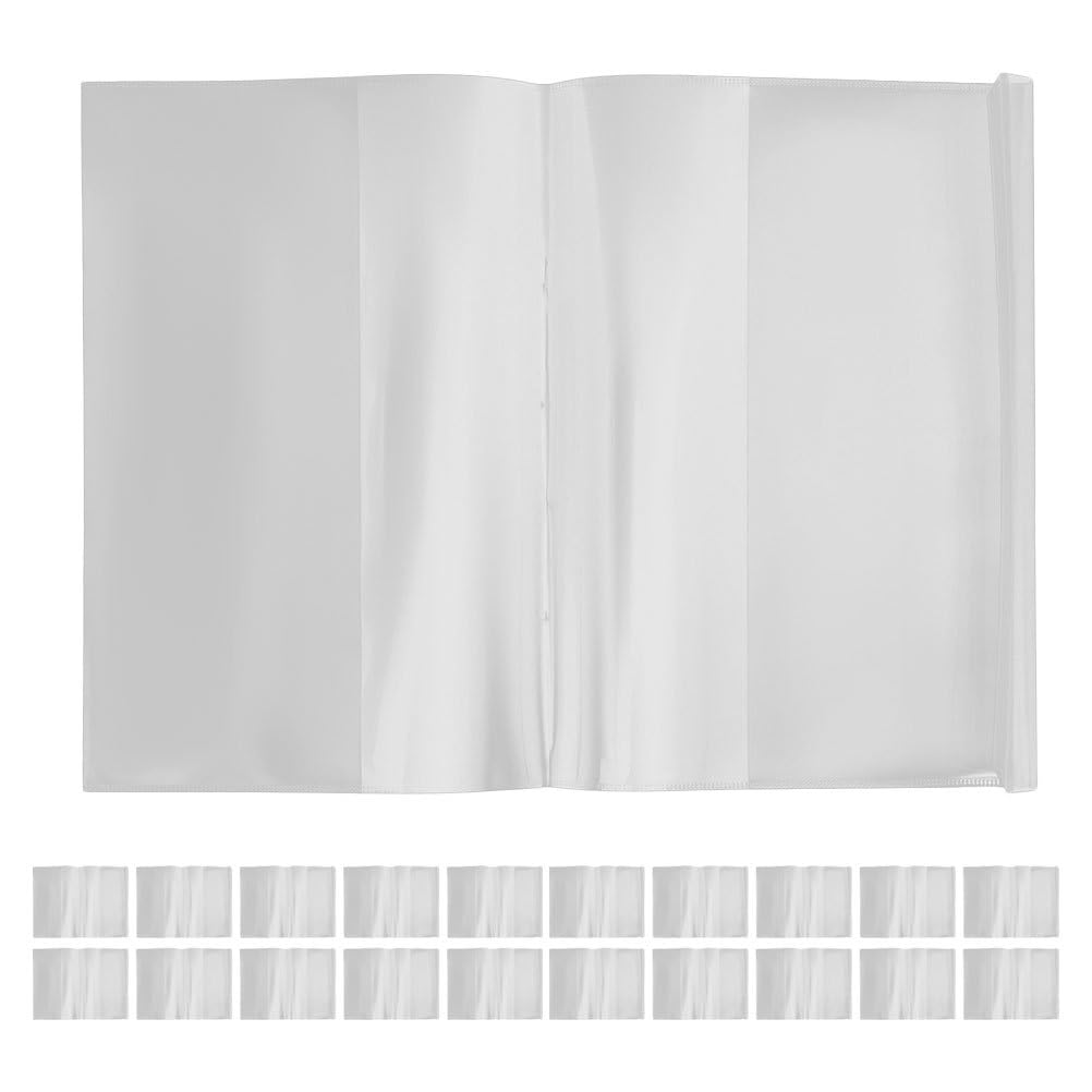 SHINEOFI 40 copertine trasparenti per libri: custodie in plastica per quaderni A4 - Protezione universale impermeabile per libri di testo, diari e agende giornaliere