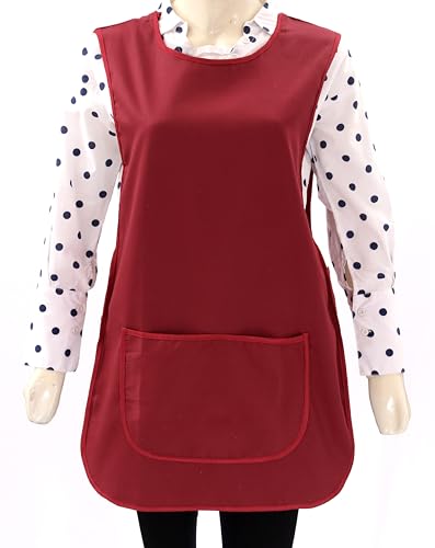LINEN CLOSET® Womens Tabards with Pockets for Men Ladies Cleaning Catering Chef Kitchen Aprons Unisex Hygea Tabard Apron Work Tabards - Image 2