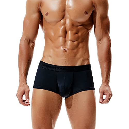 Mens Boxer Briefs with Sexy Solid Color Breathable Comfortable and Sexy Boxer Briefs for Men2