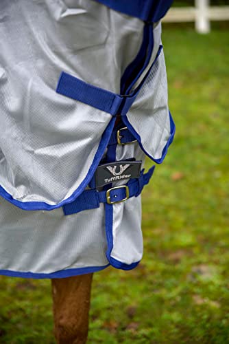 Image of TuffRider Comfy Plus Combo Neck Fly Sheet - Quarry w /Ultramarine Trim -72