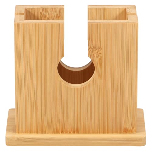 Bagel Slicer for Small and Large Bagels, Bamboo Bread Slicer, Reusable Bagel Cutting Guide, Bagel Cutter Slicer, Bagel Cutter for Buns, English Muffins and Rolls, 5.9 x 5.3 x 3 inches (1 Pcs)