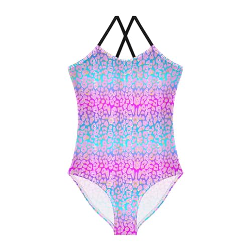 Girls Swimsuits One-Piece Swimwear Tie Bathing Suit Beach Summer Round Neck 3T (Name)