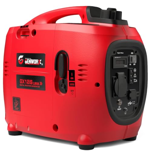 Image of JPT Proseires Genworx 1000W /1.0KW Small & Compact Manual Start Inverter | Lightweight Petrol Generator | With Advanced Frequency Control | Ideal for Camping, Outdoor Events & Home Backup