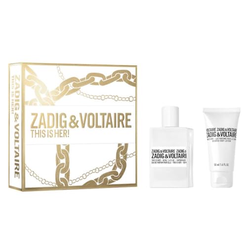 Zadig E Voltaire This Is Her - Caja de regalo para mujer, perfume EDP, 50 ml, leche corporal, 50 ml