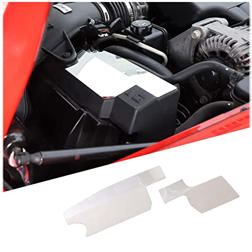 Image of Engine Bay Panel Cover for C6 Corvette 2005-2013, Stainless Steel Rear Engine Cover Guards Protector Splash Shield, Fuse Box Cover (Type M Air Filter Element Side Baffle)