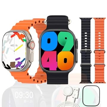 Smartwatch Relógio Inteligente Série 9 S9 Ultra 49mm Bluetooth GPS NFC + Pelicula e 2 pulseiras (Black)