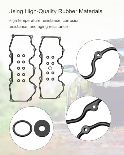Image of Engine Valve Cover Gasket Set Replace VS50251R Fit for Nissan 200SX 300ZX D21 Pathfinder Frontier Pickup Maxima Quest Xterra 1984-2004 Infiniti M30 QX4 1990-2000 Mercury Villager 1993-2002