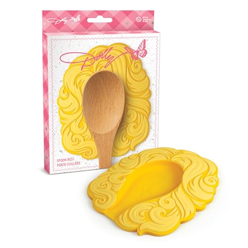 Dolly Parton Iconic Big Hair Spoon Rest Heat Resistant Silicone Utensil and Spoon Rest for Clean Counters and Fun Kitchens