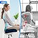 CushZone Seat Cushion, Memory Foam Office Chair Seat Cushion for Office Chairs/Car/Long Trip/Desk Chair/Gaming, Extra Large Size for Sciatica & Hip & Tailbone Pain Relief, Sciatica Support (Blue)