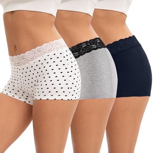 Innersy Boxer Shorts for Women – Floral Lace Innersy Boxer Shorts for Women – Floral Lace