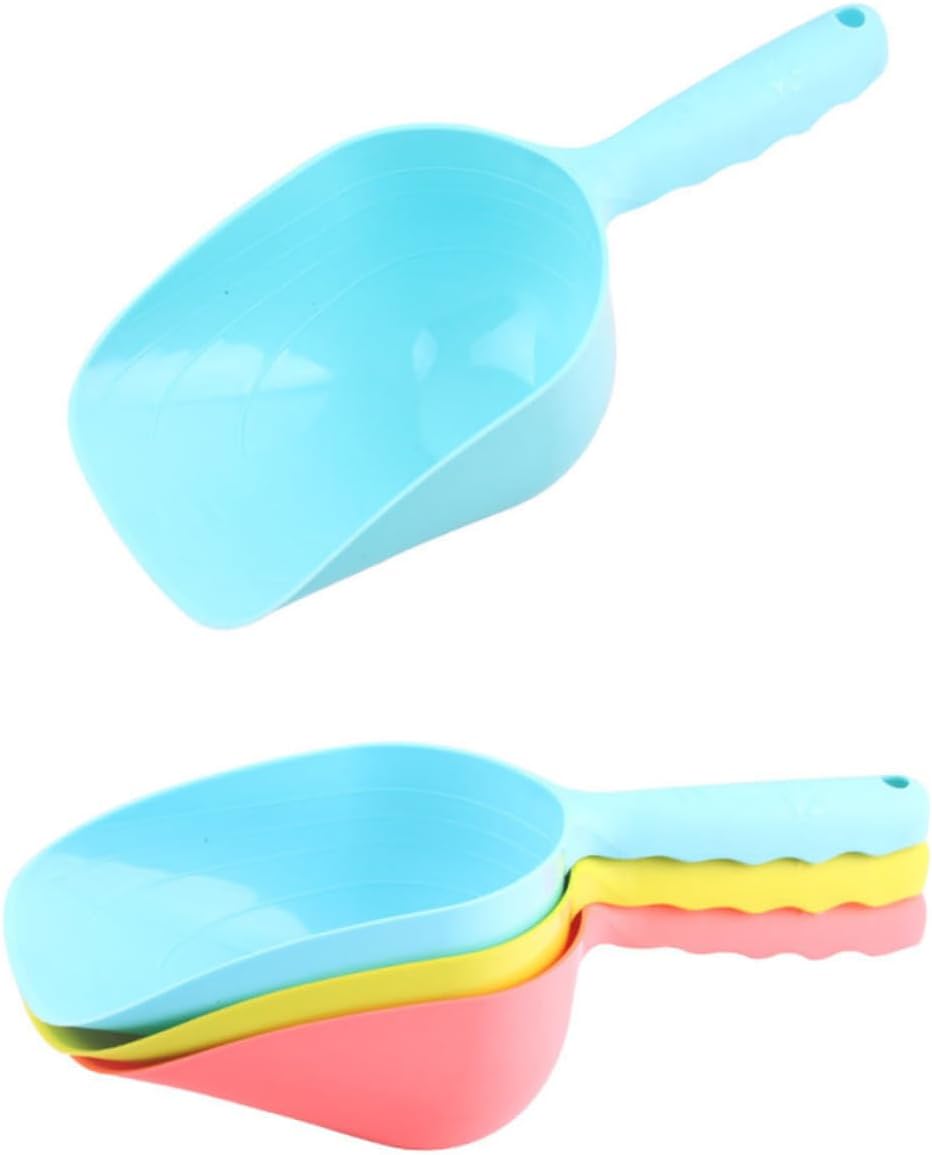 Plastic Cat Litter Scoop with Finger Slot Design for Comfortable to Hold | Bright, Space Saving Storage, Handy Shovel Shape, for Pet Litter Cleanup and Daily Use