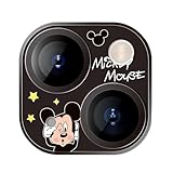 Iphone15 カメラカバー ディズニー iphone15plus カメラレンズ保護 ミッキー アルミ合金＋強化ガラス3D 一体型全面保護 ディズニー iphone 15 レンズカバーキャラクター iphone15プラス カメラレンズフィルム ミッキーマウスブラック キズ防止