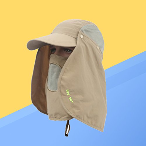 1 gorro de pesca LIOOBO de secagem rápida 360 graus rosto pescoço respirável proteção UV chapéu vise