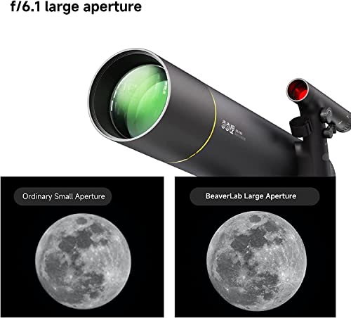 Image of BeaverLAB Smart Digital Astronomical Refracting Telescope TW1 Pro, 500mm Focal Length, f /6.1 Large Apeture, 4K Resolution, HD Video, WiFi Connection, Adjust with APP, 400-1600x Magnification