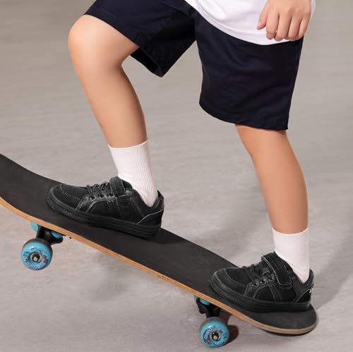 DREAM PAIRS Unisex Canvas Shoes School Sneakers,All/Black,4 Big Kid - image 2