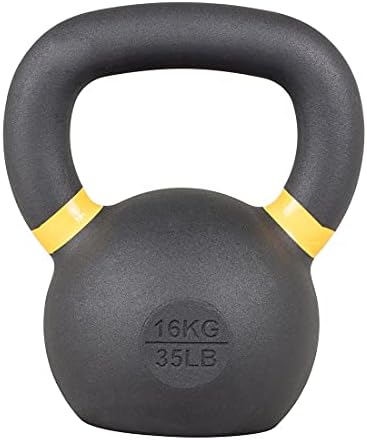 Lifeline Kettlebell Weight for Whole-Body Strength Training 16 kg/35 lb - Bright Yellow