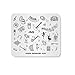 Produktbild Nail Stamping Schablone Druckplatte Bild Platte Stempel Schaber Musiknoten Musikinstrument Tänzer Jazz Muster Nail art Dekoration DIY Druck Maniküre Design
