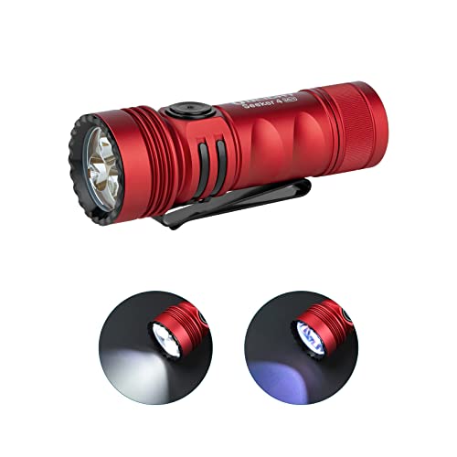 OLIGHT Seeker 4 Mini Rechargeable EDC Flashlight with 365nm UV Combo