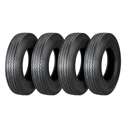 4PCS 8-14.5 8x14.5 Trailer Tires, 8 14.5 Tire,Load Range G 14PR,119J,Tires for Utility/Boat/Camper Trailers