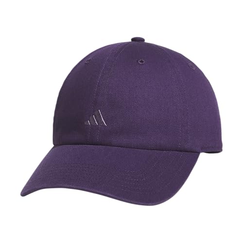 adidas Womens Saturday Hat Relaxed Fit Strapback Baseball Cap Aurora Plum Purple/Shadow Violet/3 OSFA