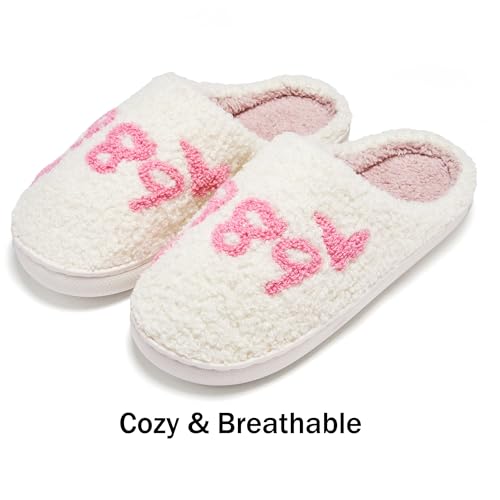 Taylor's Comfy Bedroom Slippers - Cute Ladies Cozy Fluffy Fuzzy House Slippers With Soft Memory Foam Insole2